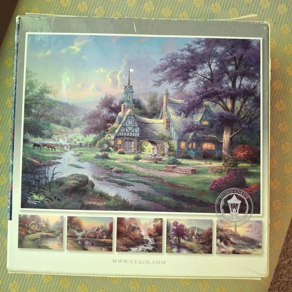 Thomas Kinkade Clocktower Cottage Puzzle 1000 pieces 2011 approx 27